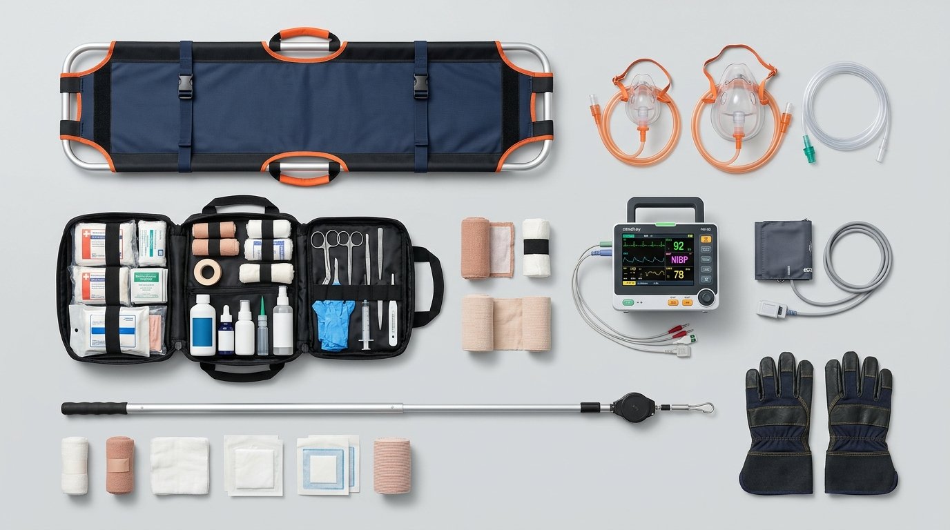 Equipment layout concept for veterinary emergency ambulance