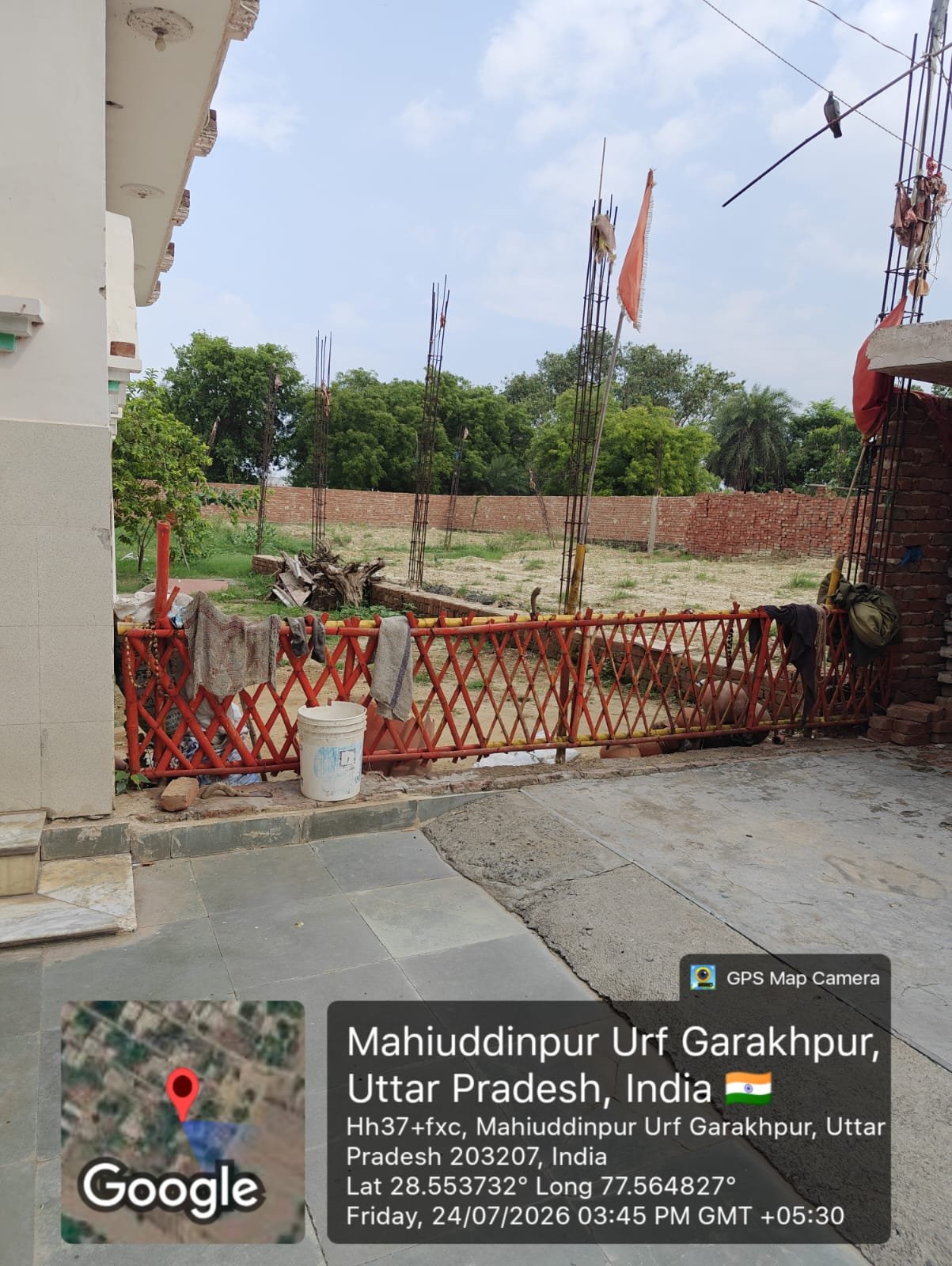 Verified documentary photo of actual project land in Dadri Ghaziabad for PashuRescue Gaushala
