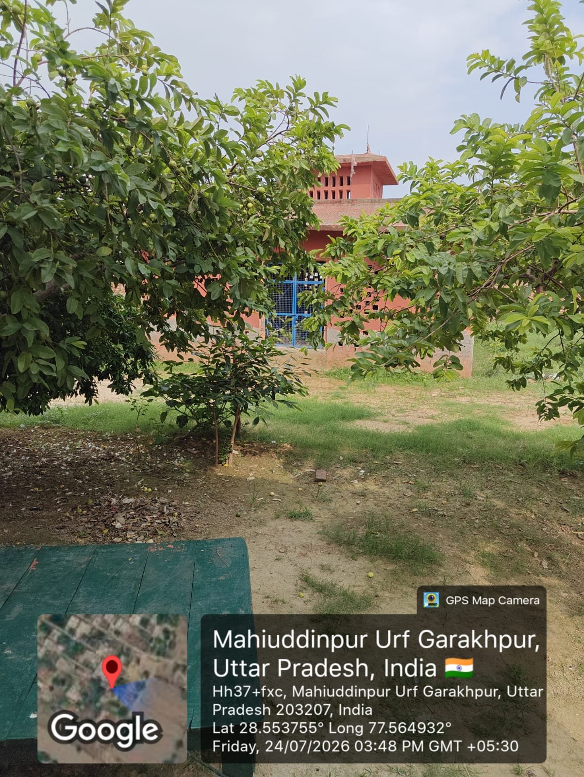 Wide view of land parcel for cattle sheds in Dadri Ghaziabad